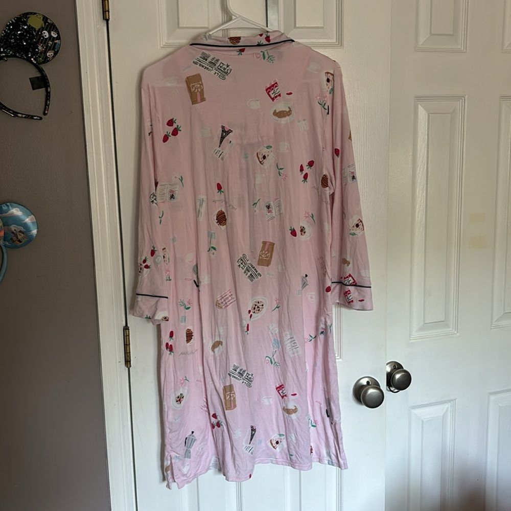 Kate Spade Parisian Sleep Shirt Pajama Dress Intimates Size 1X - Picture 5 of 5